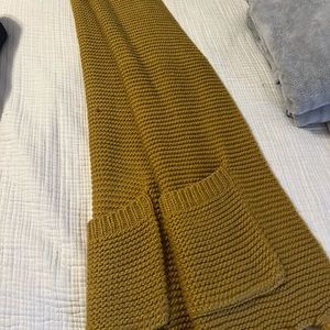 Anthropologie long mustard scarf